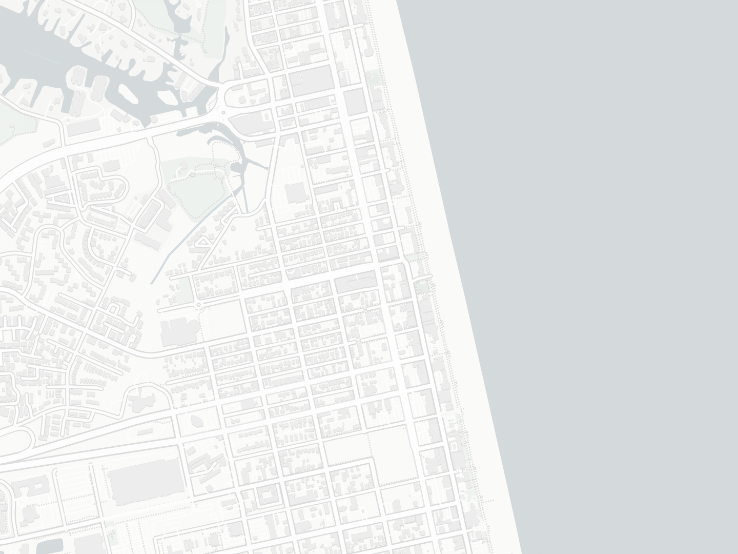 Map centered on downtown Virginia Beach